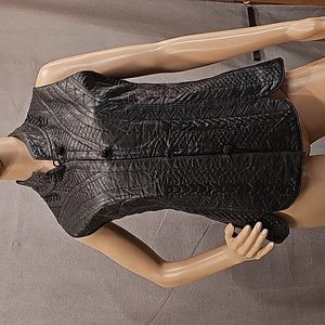 Black Leather Vest Margaret Godfrey 8 Stunning!